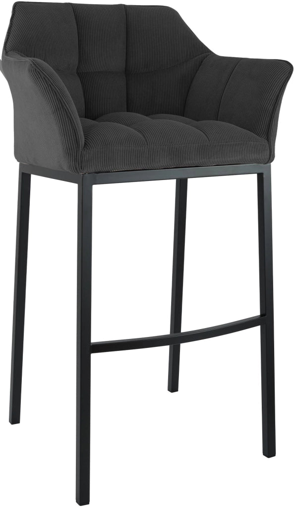Sgabello bar Damaso B Cord con telaio a 4 piedi 5