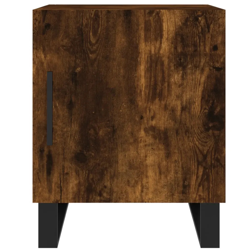 Comodini 2 pz-Set di 2 Tavolino da notte Rovere Fumo 40x40x50 cm in Legno Multistrato 742324