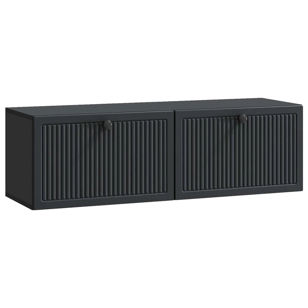 Mobile Porta TV da Muro Montaggio a parete Nero 98 x 31 x 30 cm