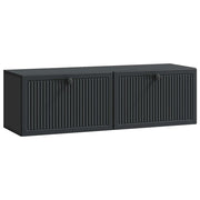 Mobile Porta TV da Muro Montaggio a parete Nero 98 x 31 x 30 cm