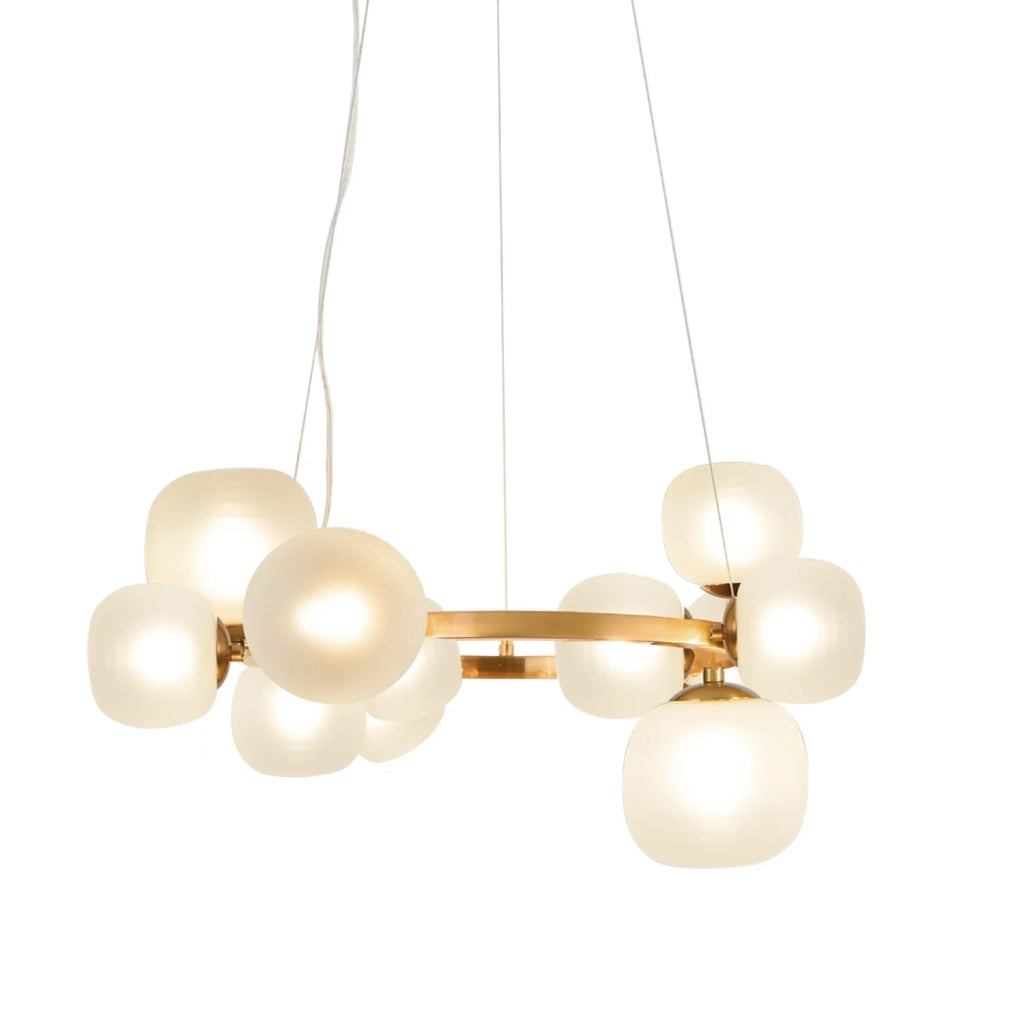 LÚZETE - LÁMPARA DE TECHO 11 LUCES HIERRO DORADO NICOLETTA