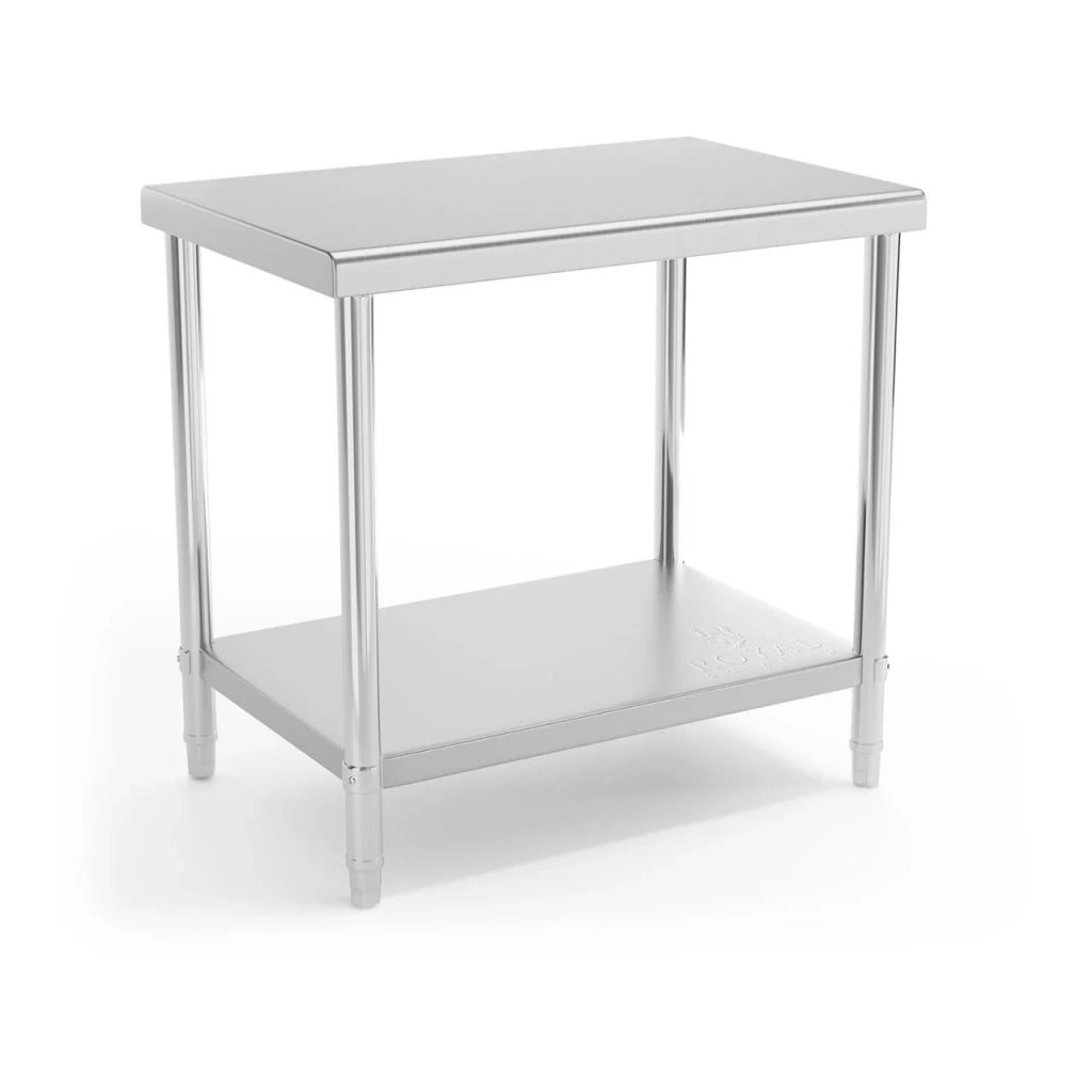 Tavolo da lavoro professionale in acciaio inox da cucina 90 x 60 cm portata 210 kg 14_0003666