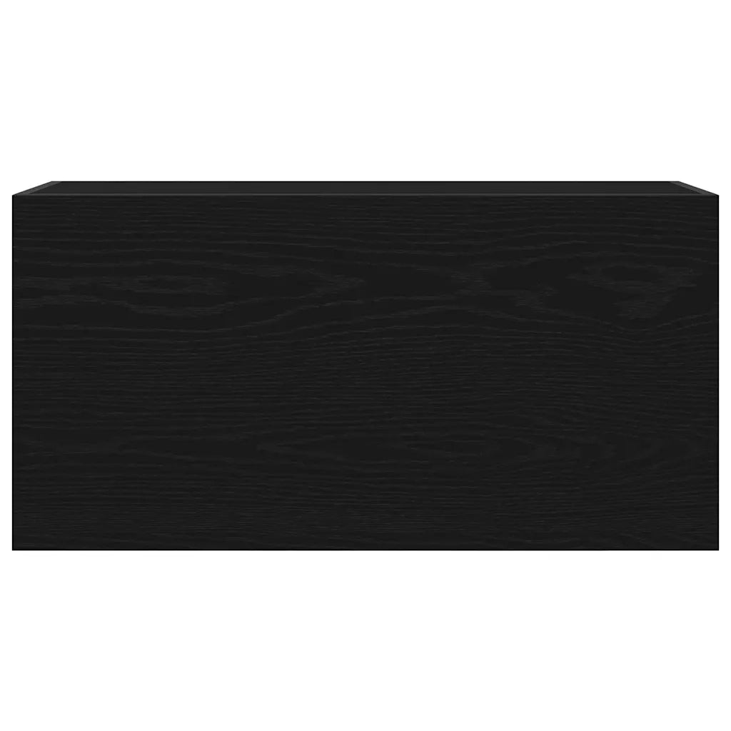Mobile da Bagno a Parete Nero 80x25x40 cm in Truciolato 860086