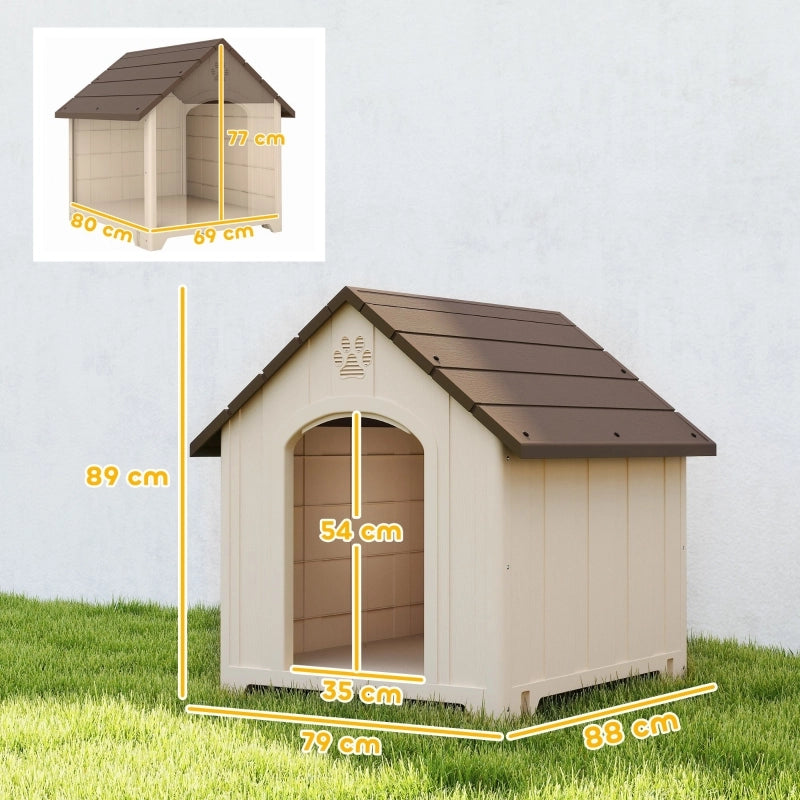 CUCCIA per cani da esterno 88 x 79 x 89 cm Beige in polietilene