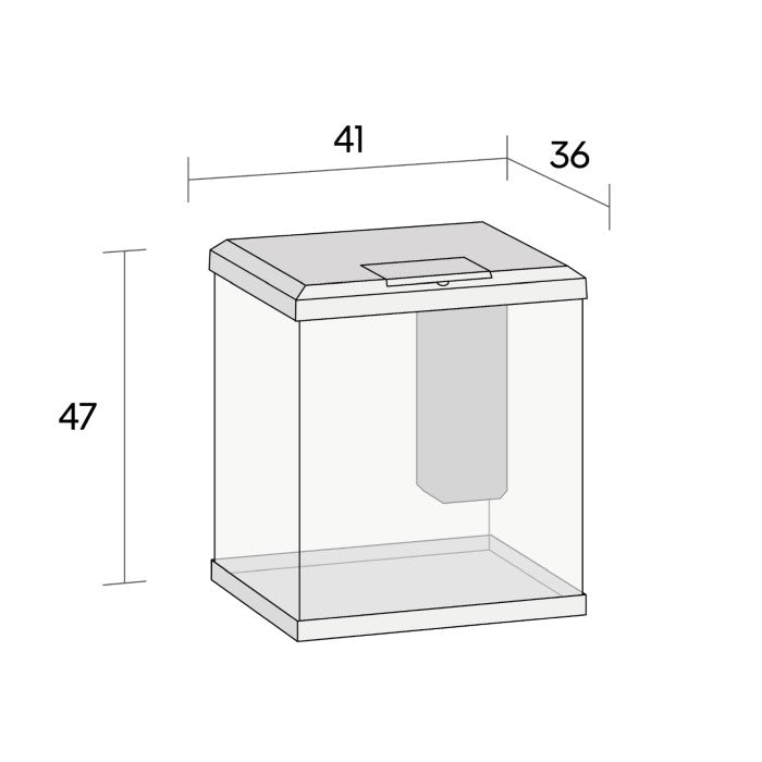 Juwel Vio Cube 54 Bianco cm41x36x47h – Acquario completo 54 L
