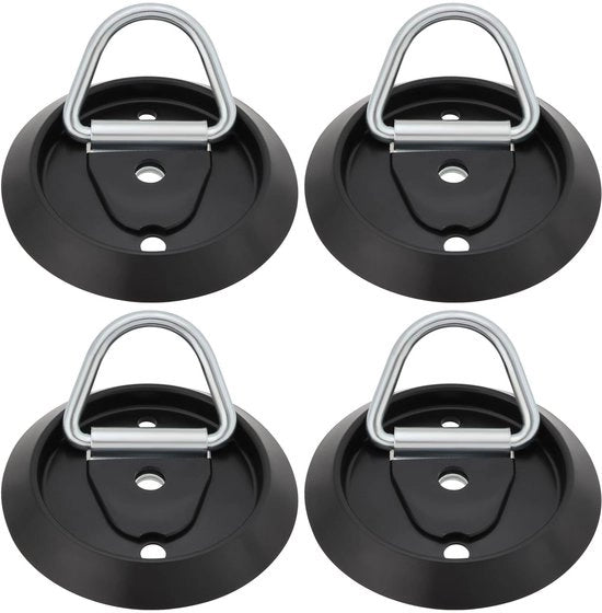 Sostegno per Campeggio con Base - 4 pezzi - Compatibile con Ifor Williams - Gomma/Metallo - 104x13mm - Foro di Connettività 10mm - Duraturo - Cinghia di Trasporto