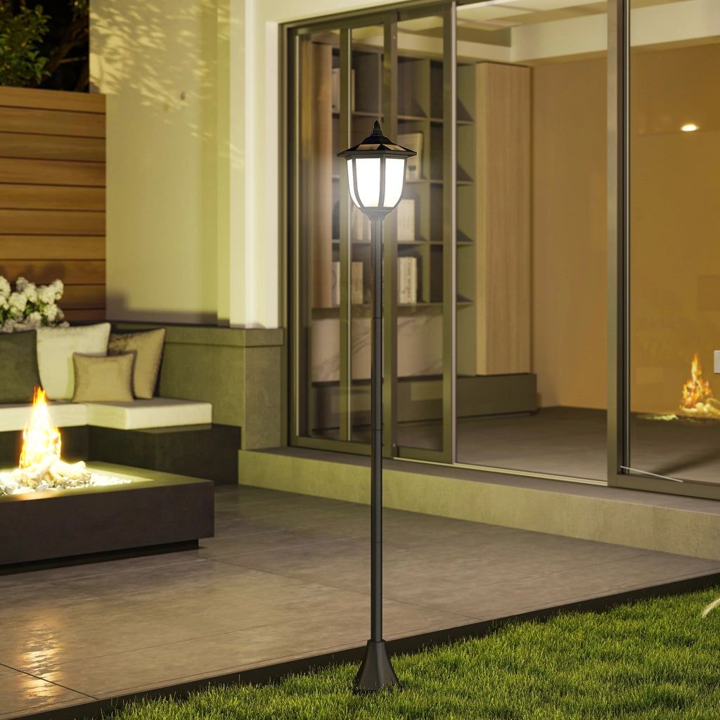 Lampada Solare da Giardino ¨C zephmum ¨C ?26.5x177cm Nero