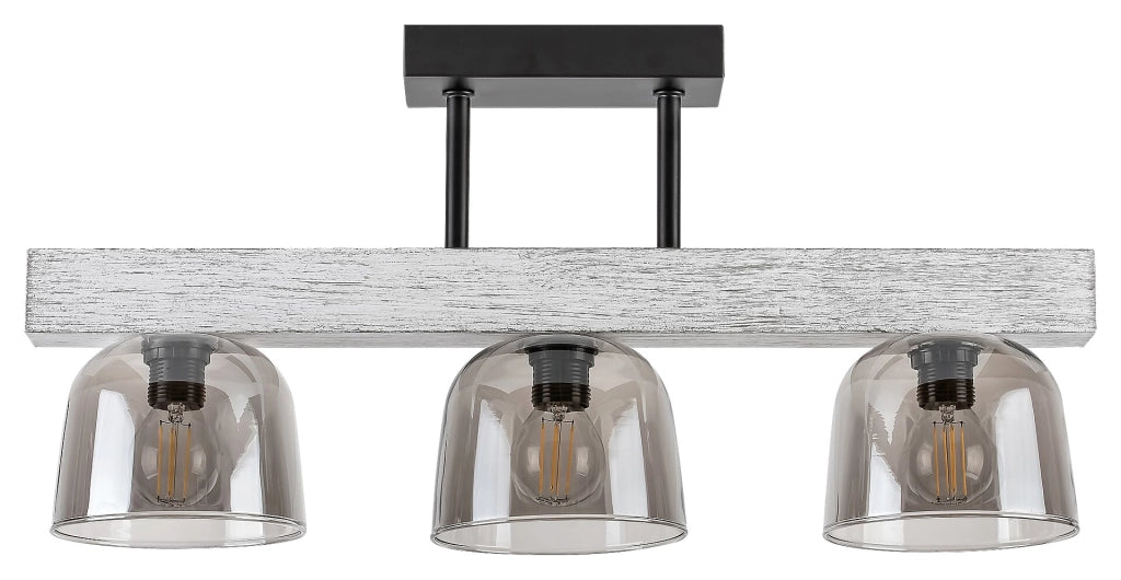 Plafoniera Cardamom 3 luci E14 grigio rovere Rabalux