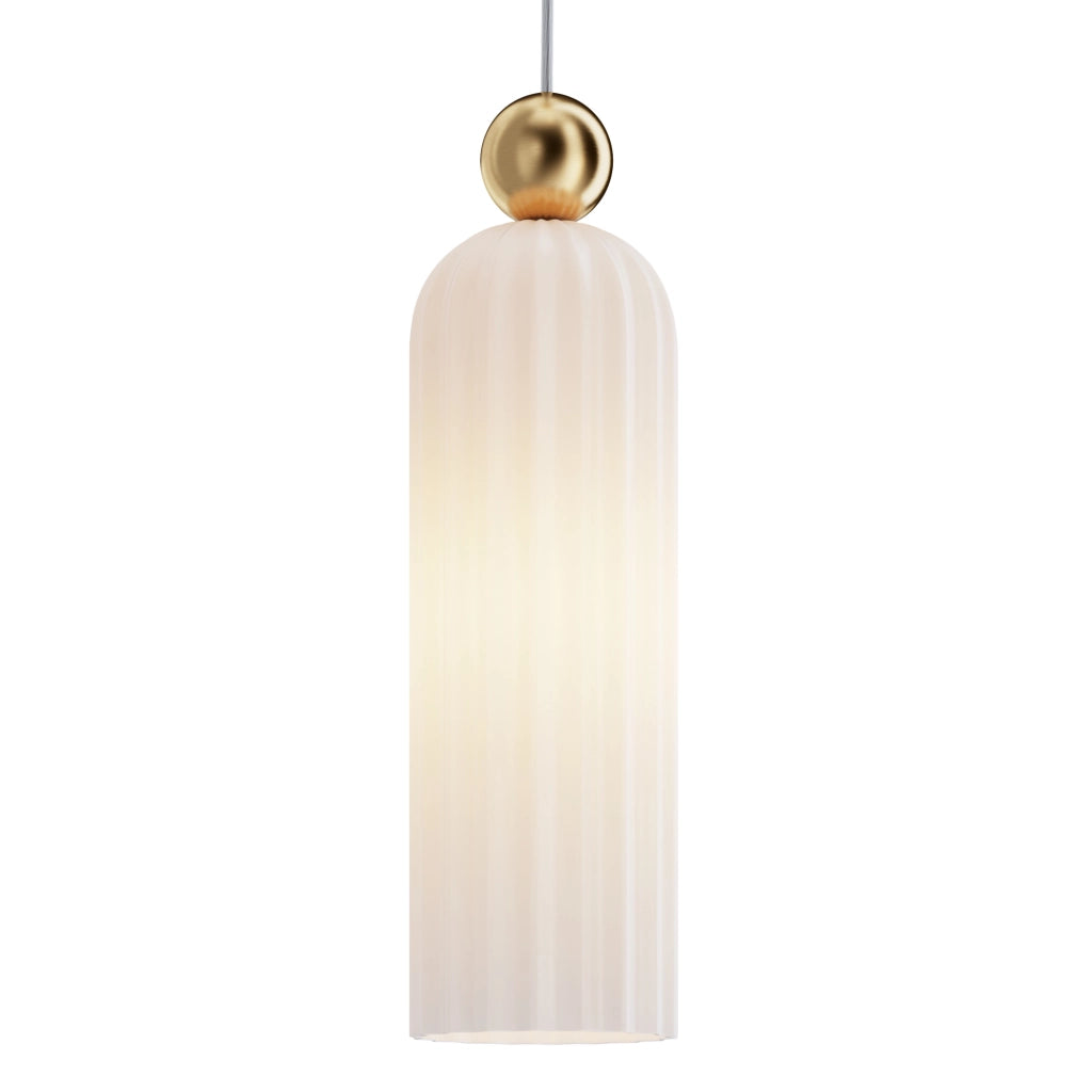 Maytoni Sospensione contemporanea Antic 1 luce E14 oro metallo vetro diffusore bianco