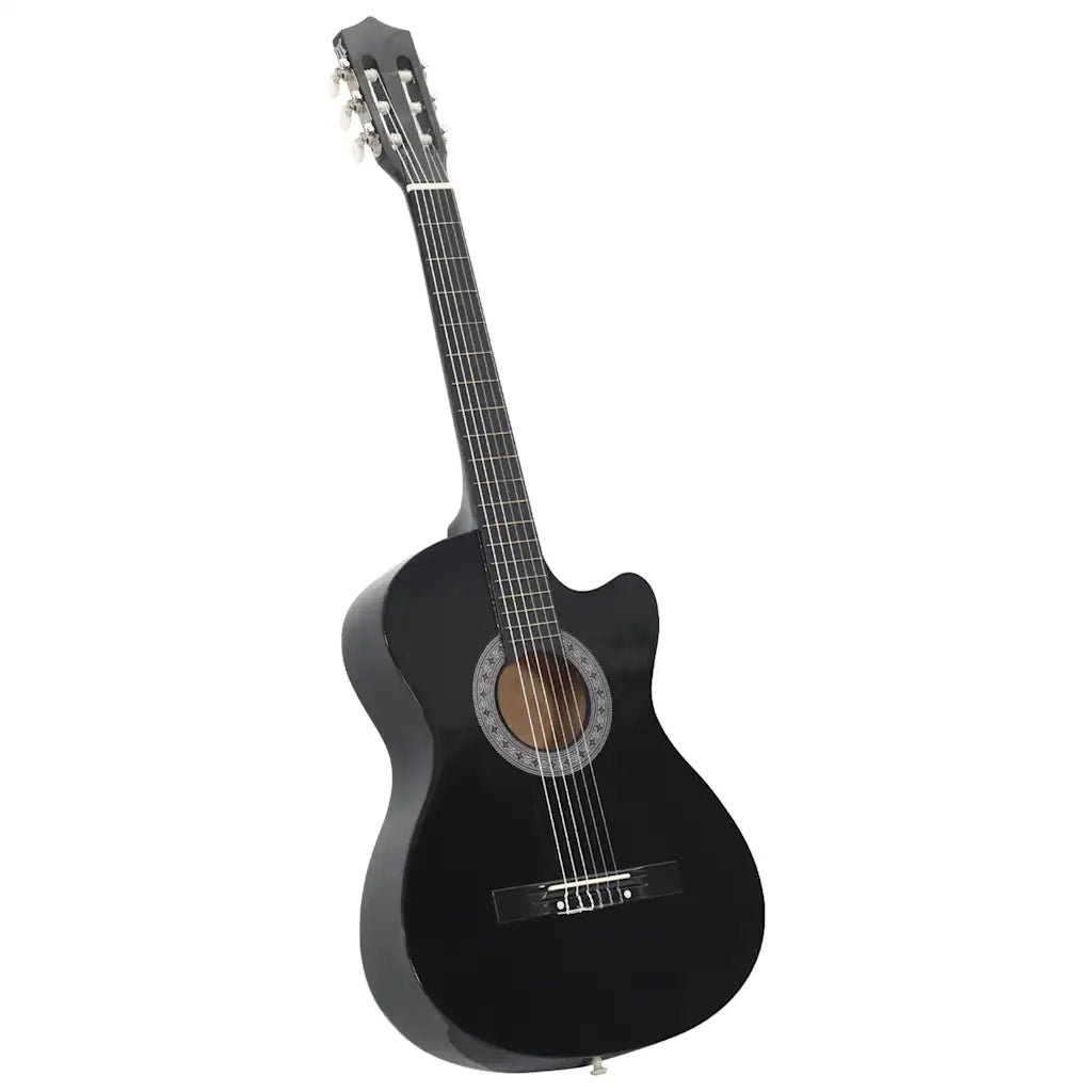 Set Chitarra Classica Western 12 pz con 6 Corde Nera 38" CFW1968316