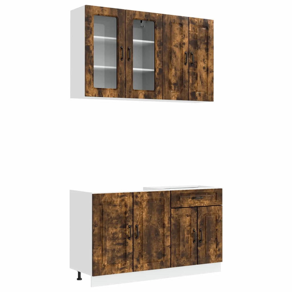 Unità Cucina KALMAR 4 pcs Rovere Fumo Legno ingegnerizzato 3438300
