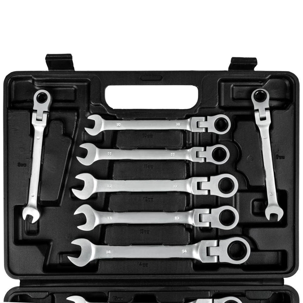 Set di chiavi a cricchetto metriche da 12 pezzi utensile combinato reversibile 3408153