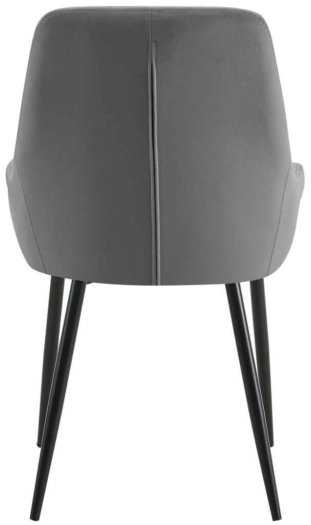 Set di 2 sedie per sala da pranzo Elmira velluto nero 1