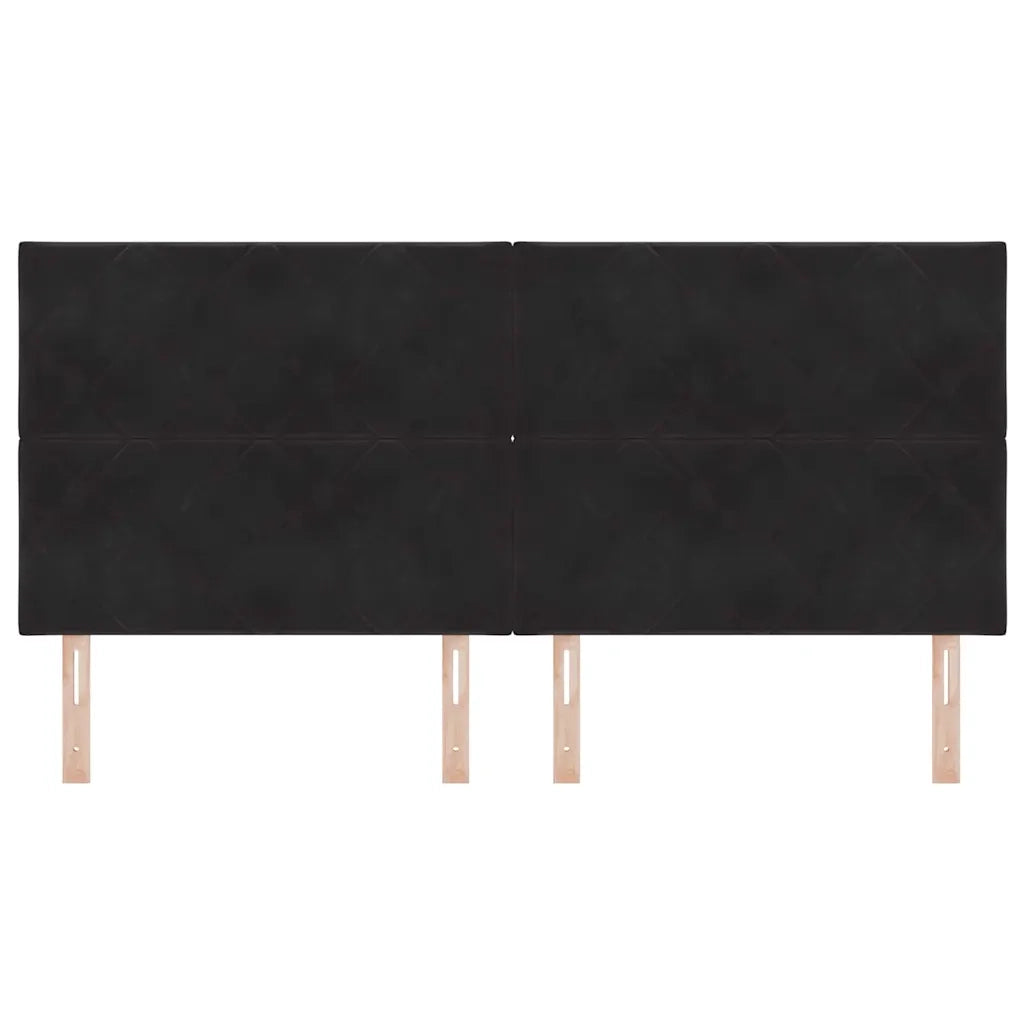 Testiera LED Nero 200 cm Velluto 3338562