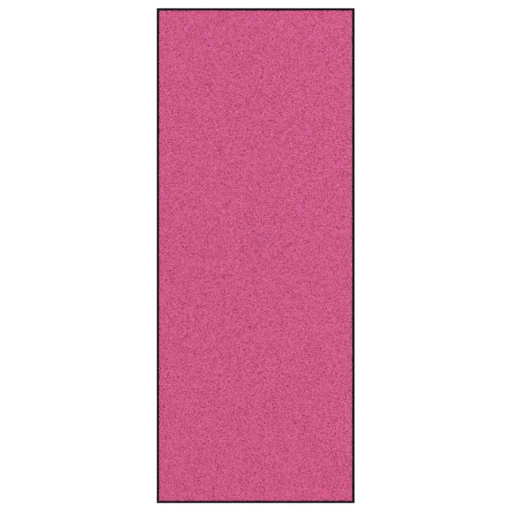 Zerbino d'ingresso moderno rettangolare 120 x 300 cm antiscivolo per interni ed esterni in poliammide rosa 02_0057944