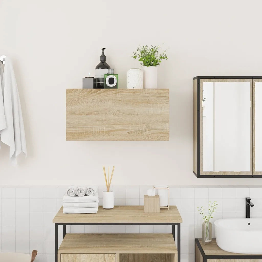 vidaXL Mobile da Bagno Rovere Sonoma 60x25x30 cm in Legno Multistrato