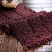 Tavolo da Cucina Macramé con Pizzo, Reclinato, con Spilli, in Cotone, 30x120cm