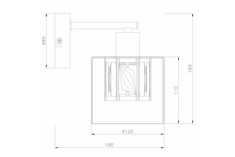 Applique da parete Elmo oro decorativa 1xE14 40W Reality