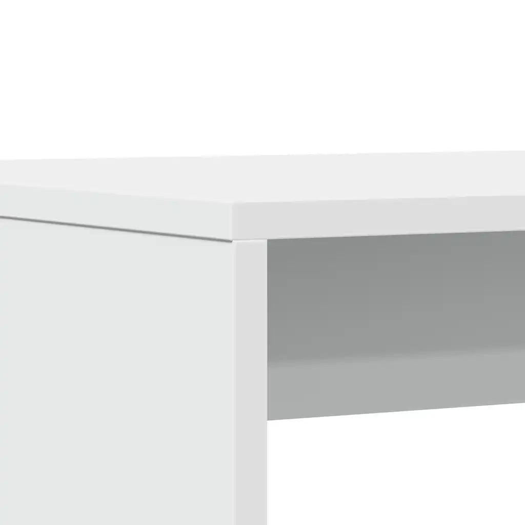 Set Tavolo da Pranzo con Panche 3 pz Bianco in Truciolato 855530