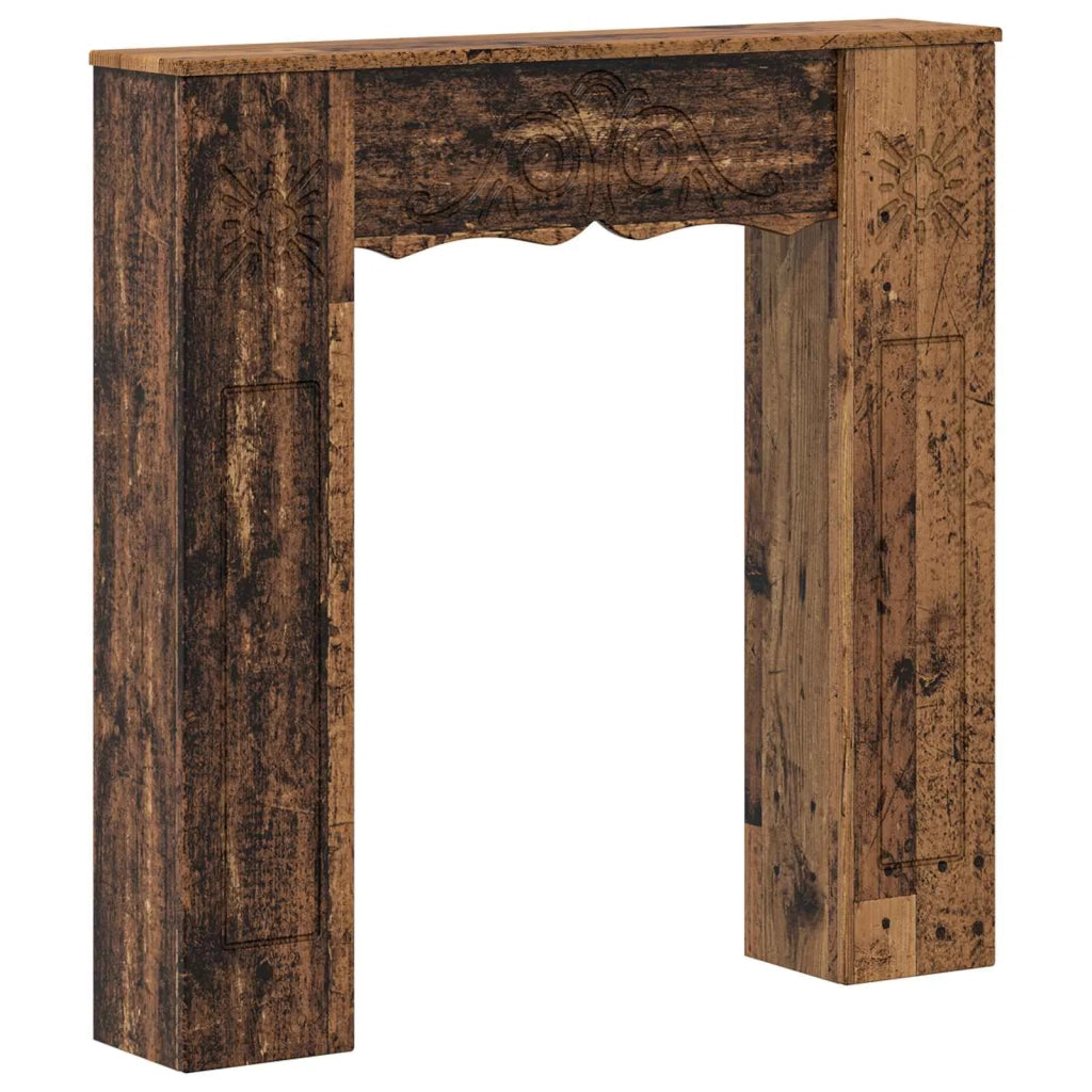 Cornice per camino Legno antico 102 x 20 x 102 cm 8006640