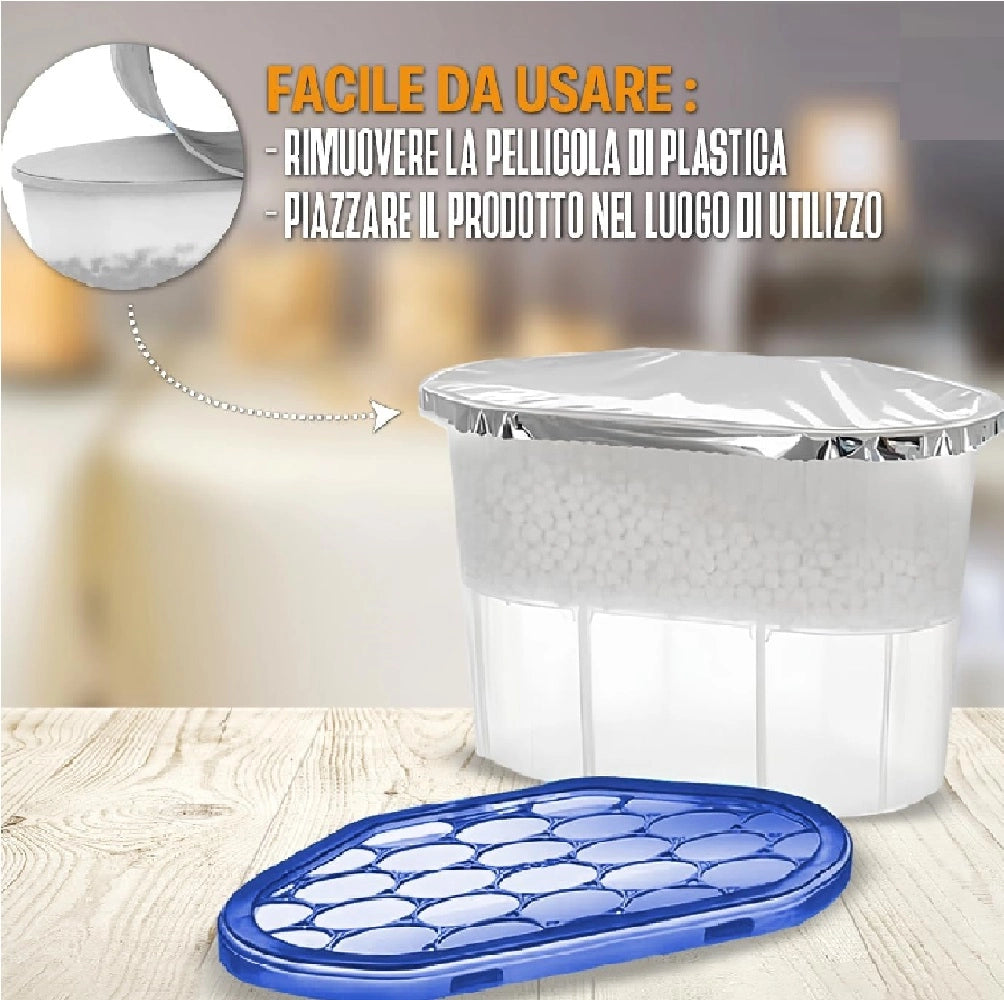 6pz Deumidificatore Casa Portatile 500ml contro Muffa Assorbi Umidità Sandalo