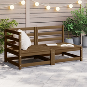 Set Divani da Giardino 2 pz Miele in Legno Massello di Pino cod mxl 39529
