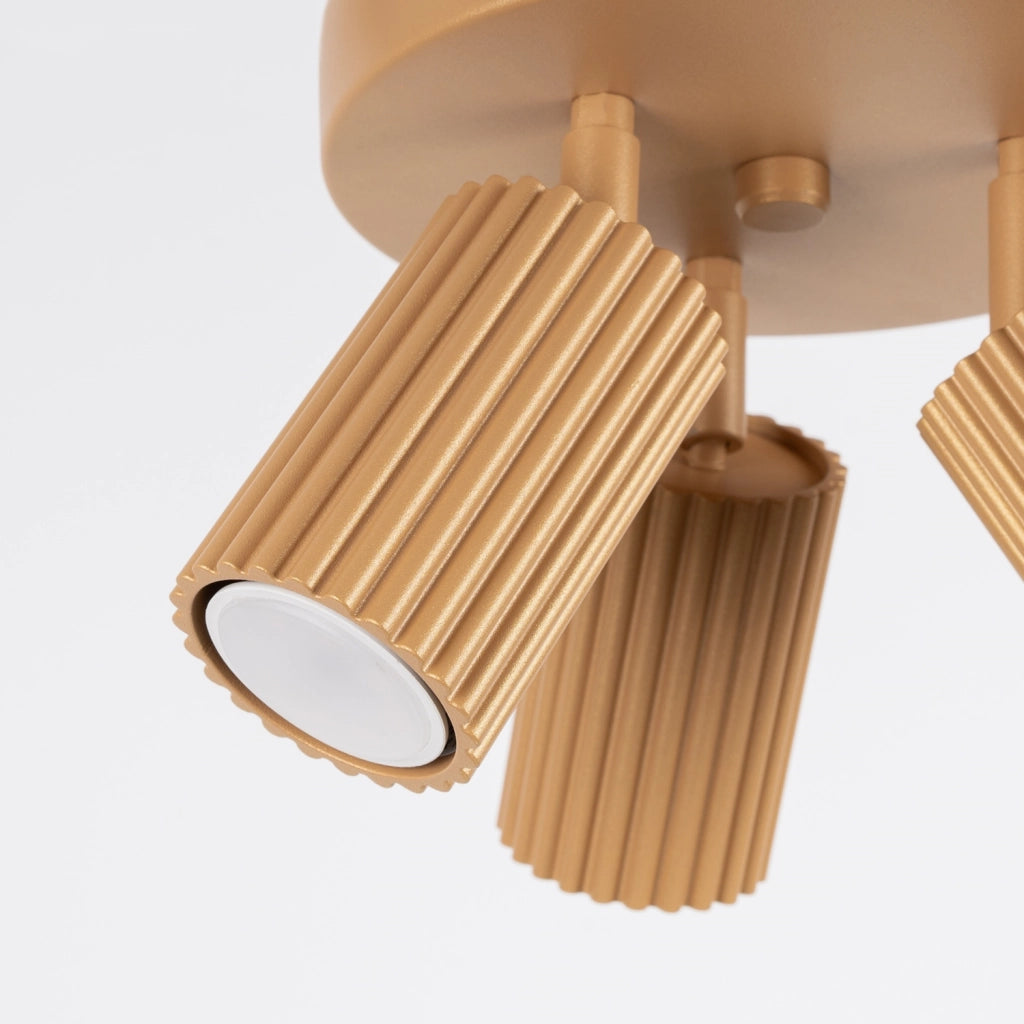 Plafoniera moderna oro tonda Ø20 3xGU10 Gravio Pure Lume