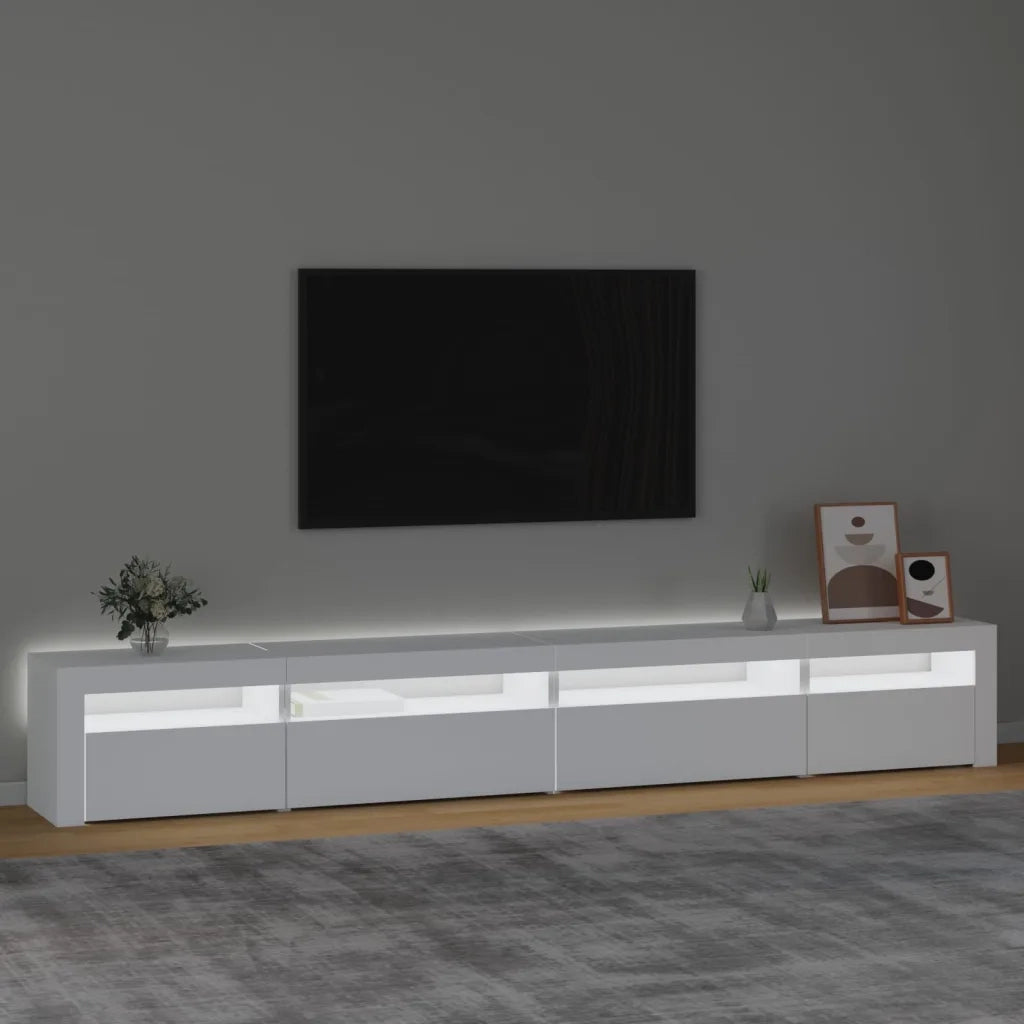 Mobile Porta TV con Luci LED Bianco 270x35x40 cm 3152746