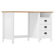 Scrivania Hill con 3 Cassetti 120x50x74 cm Massello di Pino