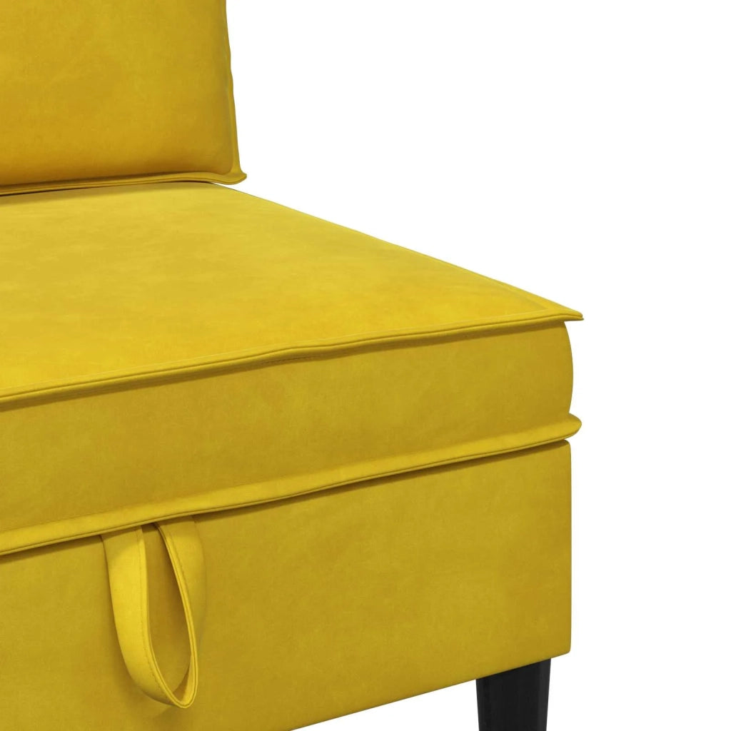 Set di mobili per il soggiorno con cuscino 4 pcs Giallo Velluto