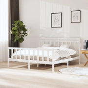 Giroletto-Struttura Letto Bianco in Legno Massello 160x200 cm 605301