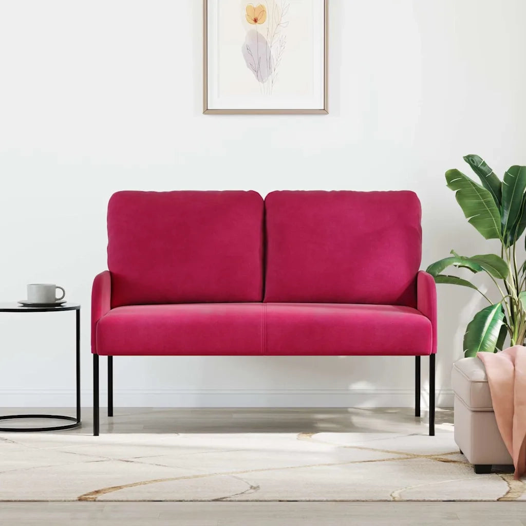 Divani con cuscino 110cm Rosso Vino Legno compensato