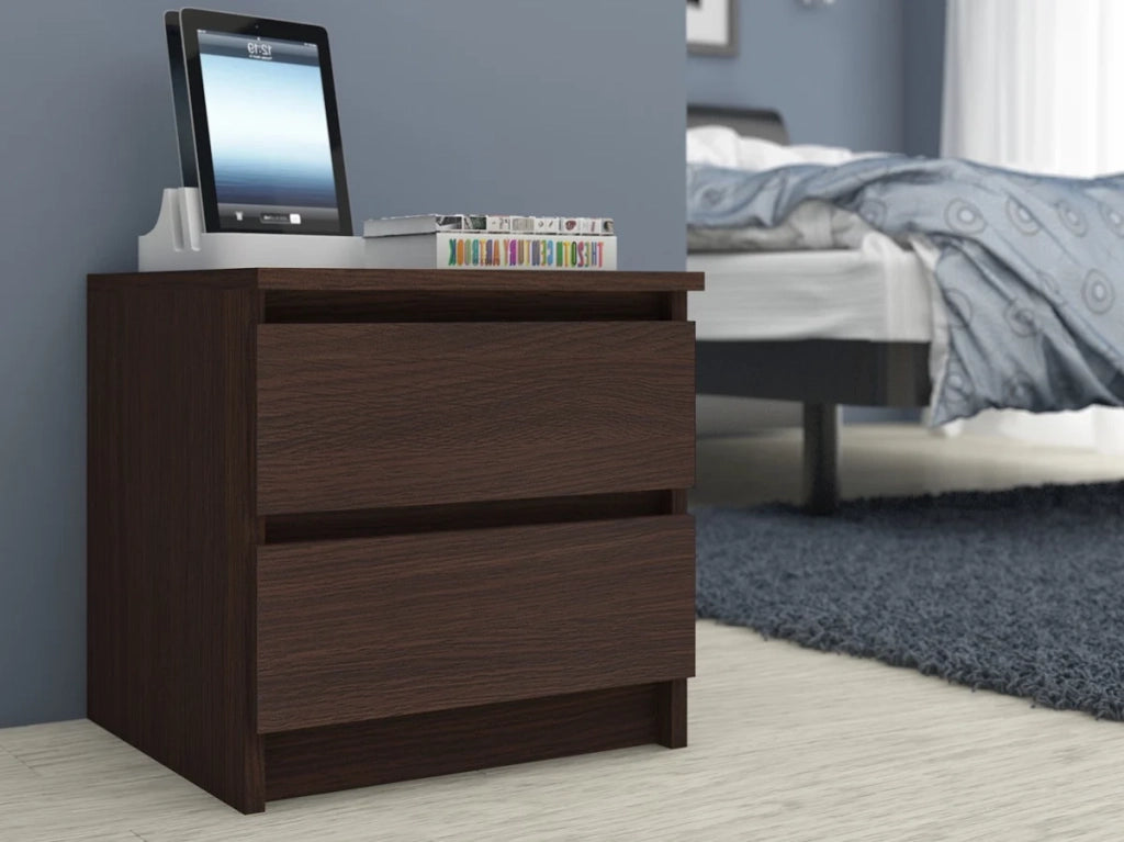 Comodino AKORD K60 Wengé 60 cm 2 cassetti 60x40x55 cm