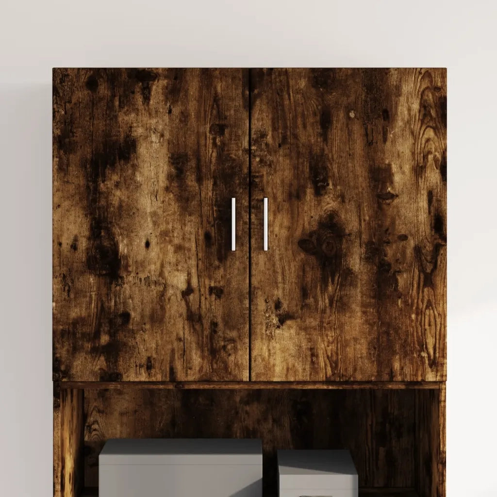 Armadietto a Muro | Mobile a Parete Rovere Fumo 80x42,5x64 cm in Legno Multistrato