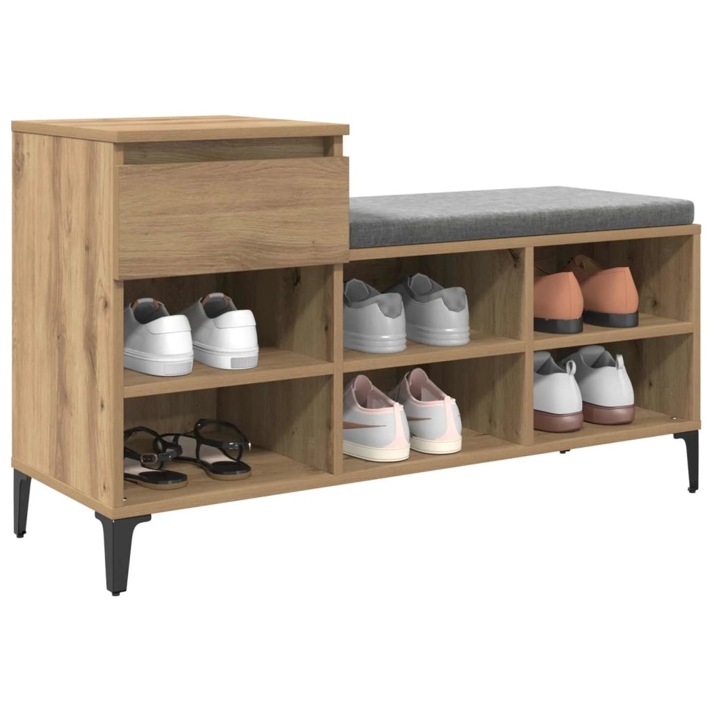 Scarpiera | Mobile per scarpe rovere artigianale 102 x 36 x 60 cm