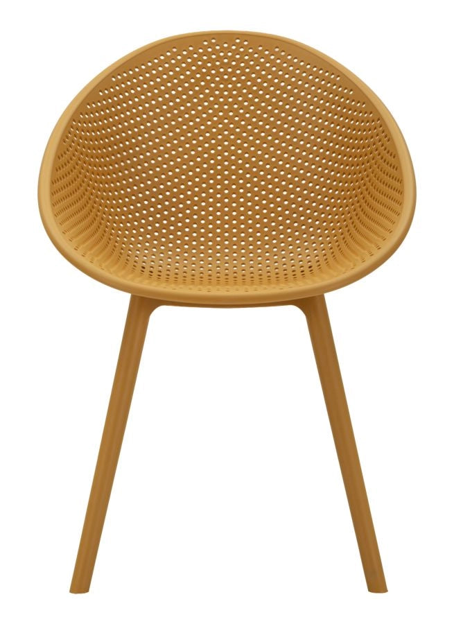 Sedia Ibiza Senape Set 2 Pz 59x59x83 cm in Polipropilene Senape
