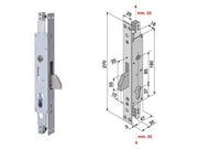 SERRATURA TRIPLICE INFILARE PER MONTANTI SOLO CATENACCIO 085.35- - mm.35 (085.35.01.0) - 1 pezzi WELKA