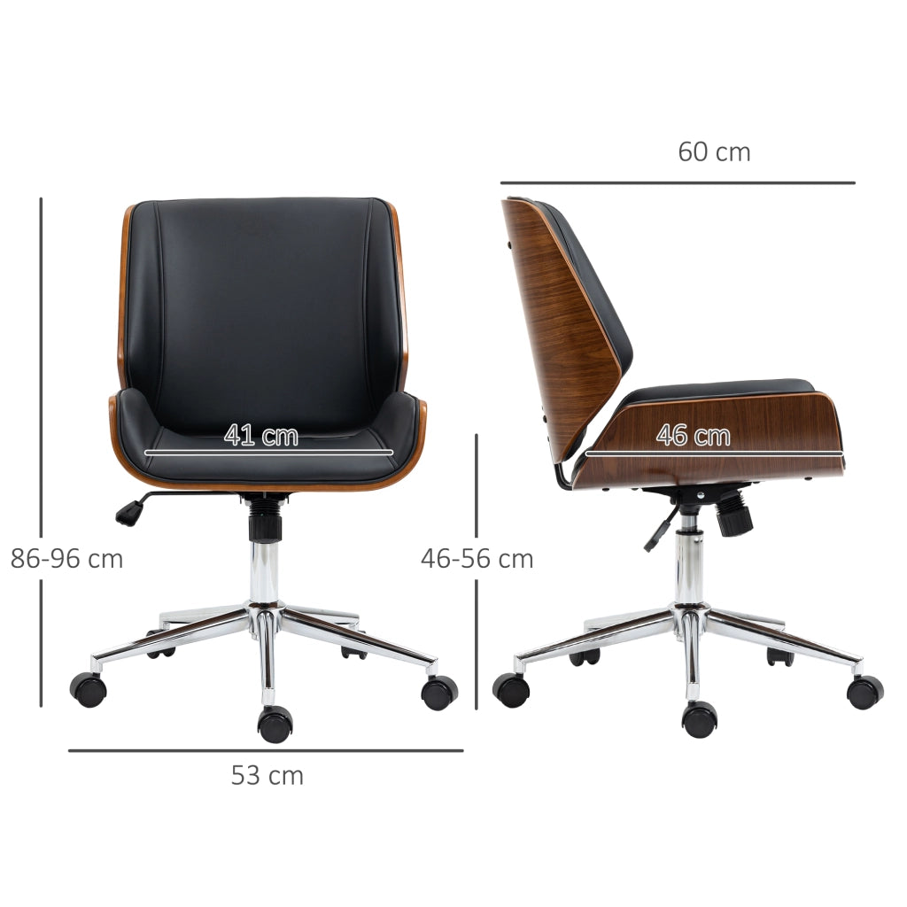 Sedia da ufficio design vintage altezza regolabile ¨C zephmum ¨C grigio 53x60x86-96 cm