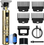 Tondeuse Professionale per Uomo con Alta Potenza e Precisione per Risultati di Taglio Ottimali - Tondeuse Ricaricabile con USB con Utilizzo Senza Fili con Lunga Durata della Batteria | Compreso 4 lame per Diversi Lavori