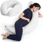 Cuscino per l'allattamento, cuscino per la gestazione per dormire, cuscino laterale, XXL, copertura interamente di cotone, multifunzionale