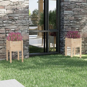 Fioriere da Giardino 2 pz 40x40x70 cm in Legno Massello di Pino cod mxl 67041