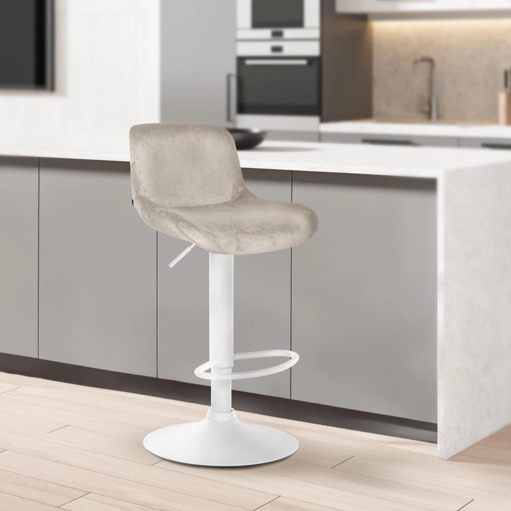 Barhocker Solon WeiЯ Samt