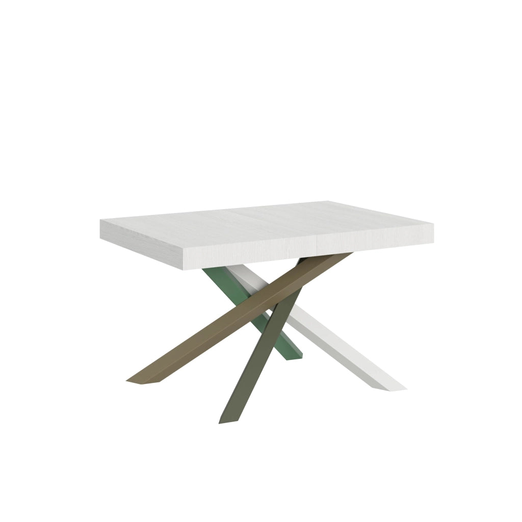 Tavolo Allungabile 140-400x90x77 cm Volantis Bianco Frassino Telaio 4A