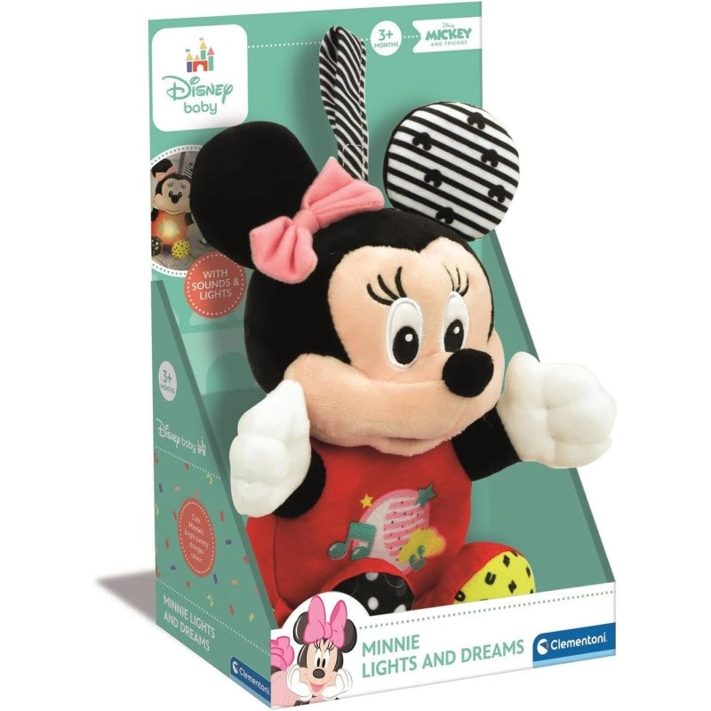 Baby Minnie Lightin Plush Peluche, Clementoni,Eta 3+ mesi