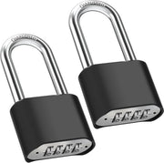 Combinatieslot con anello di 8 mm, lungo, 2-pack, resistente all'usura, codice a 4 cifre, combinatieslot, impermeabile e resistente al furto per porte, giardini, cancelli, cancelli di giardino e porte.