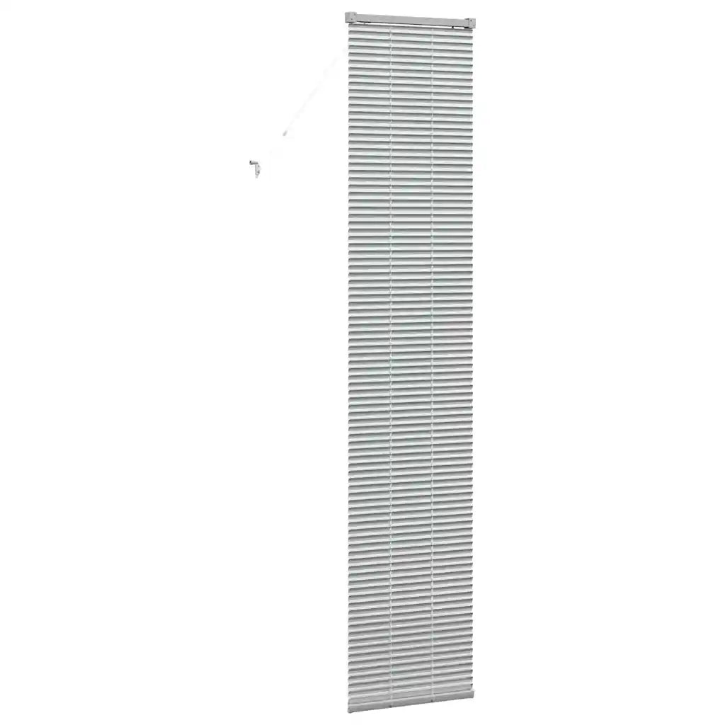 vidaXL Tenda per Finestra con tende Manuale Argento Alluminio