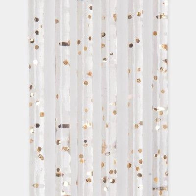 TENDINA PRONTA LUXOR 144 FILI  PVC LISCIO ORO GLITTERATO CM 120 H.CM 240