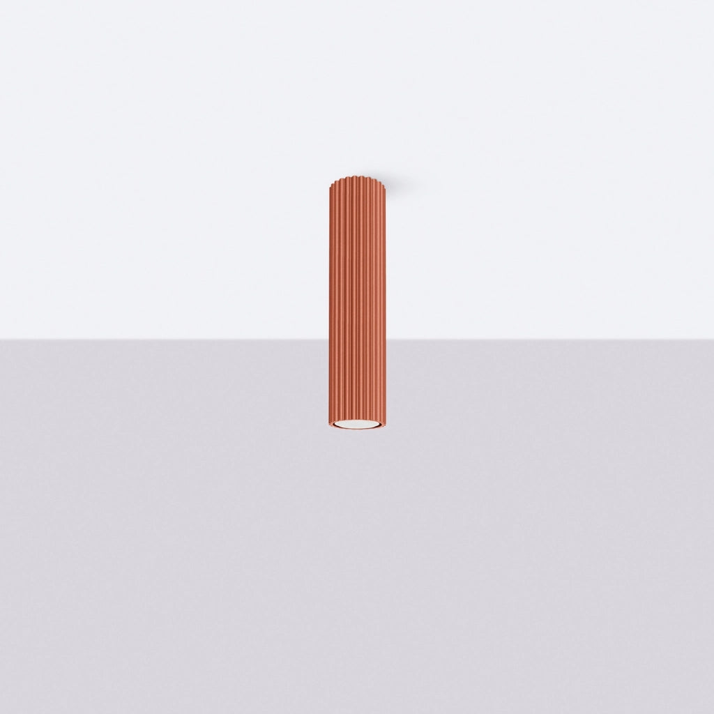 Spot soffitto GRAVIO Pure Lume tubo 30cm GU10 ocre rosso