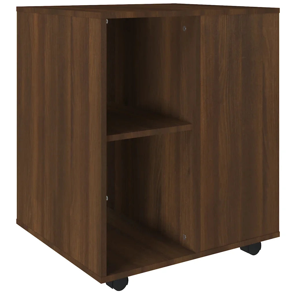 Mobile contenitore moderno con ruote 60 x 53 x 72 cm in legno composito marrone 02_0048261