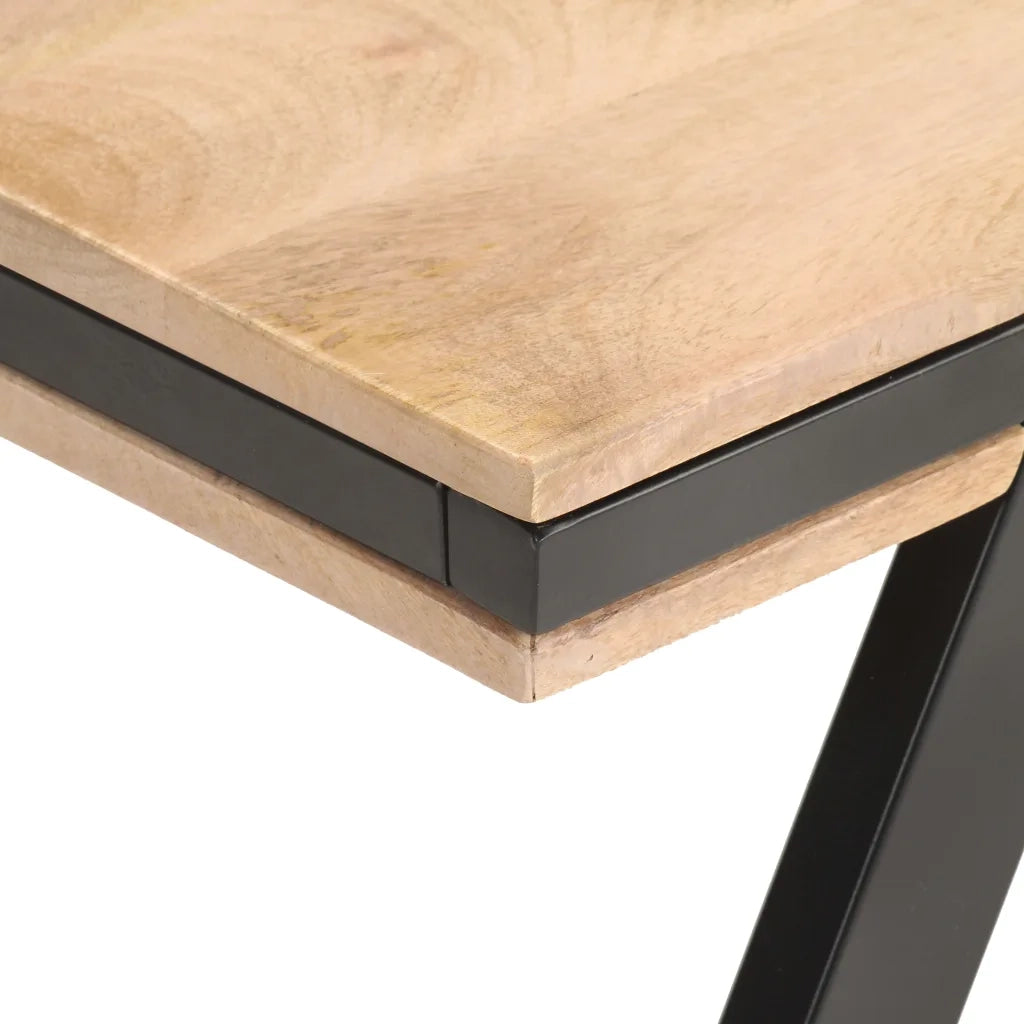 Tavolino da CaffÃ¨ 114x65x40 cm in Legno Massello di Mango